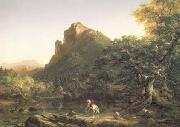 Thomas Cole The Mountain Ford (mk13) oil painting on canvas